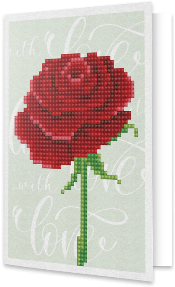 Diamond Dotz Love Rose Greeting Card